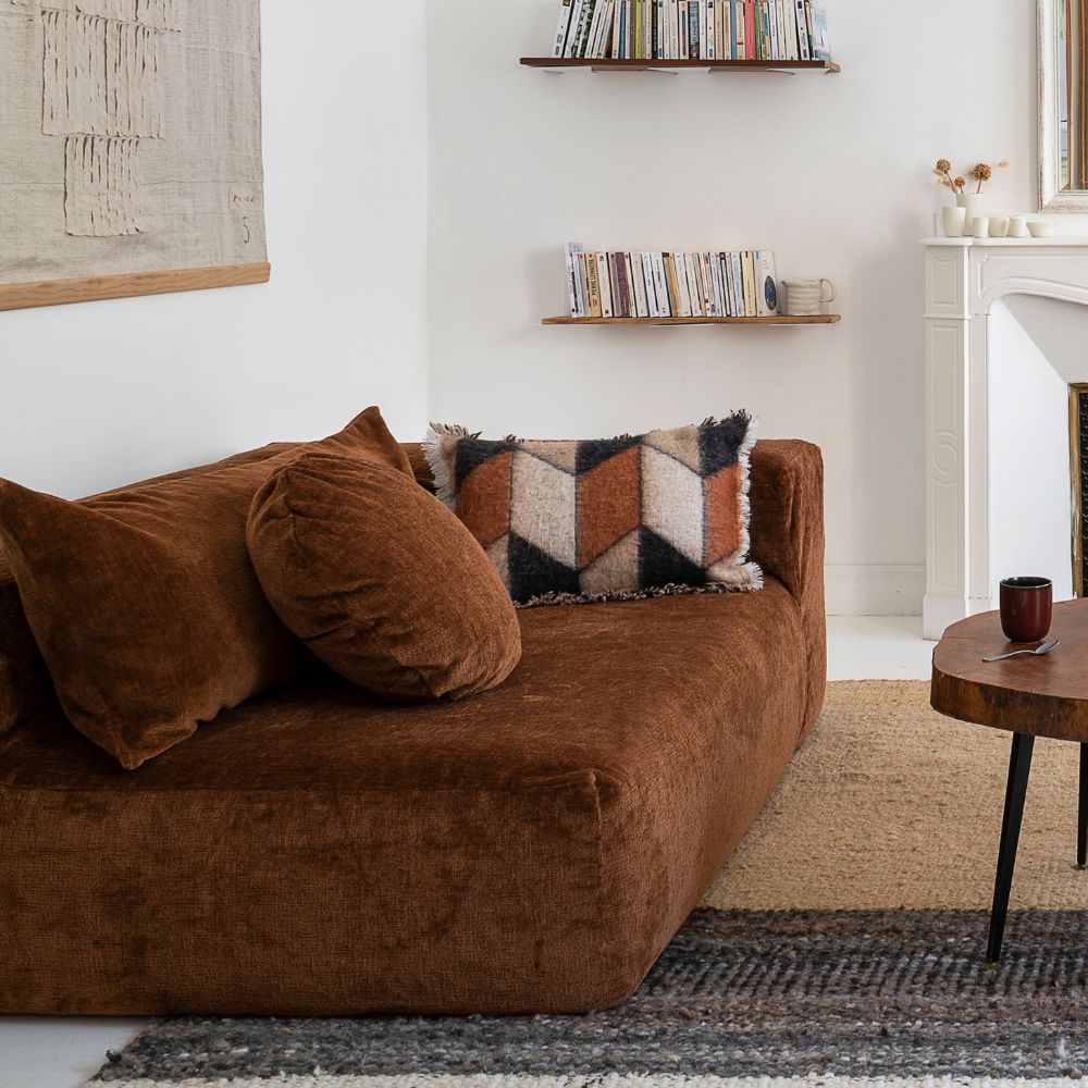 Housse De Coussin En Laine - Marron