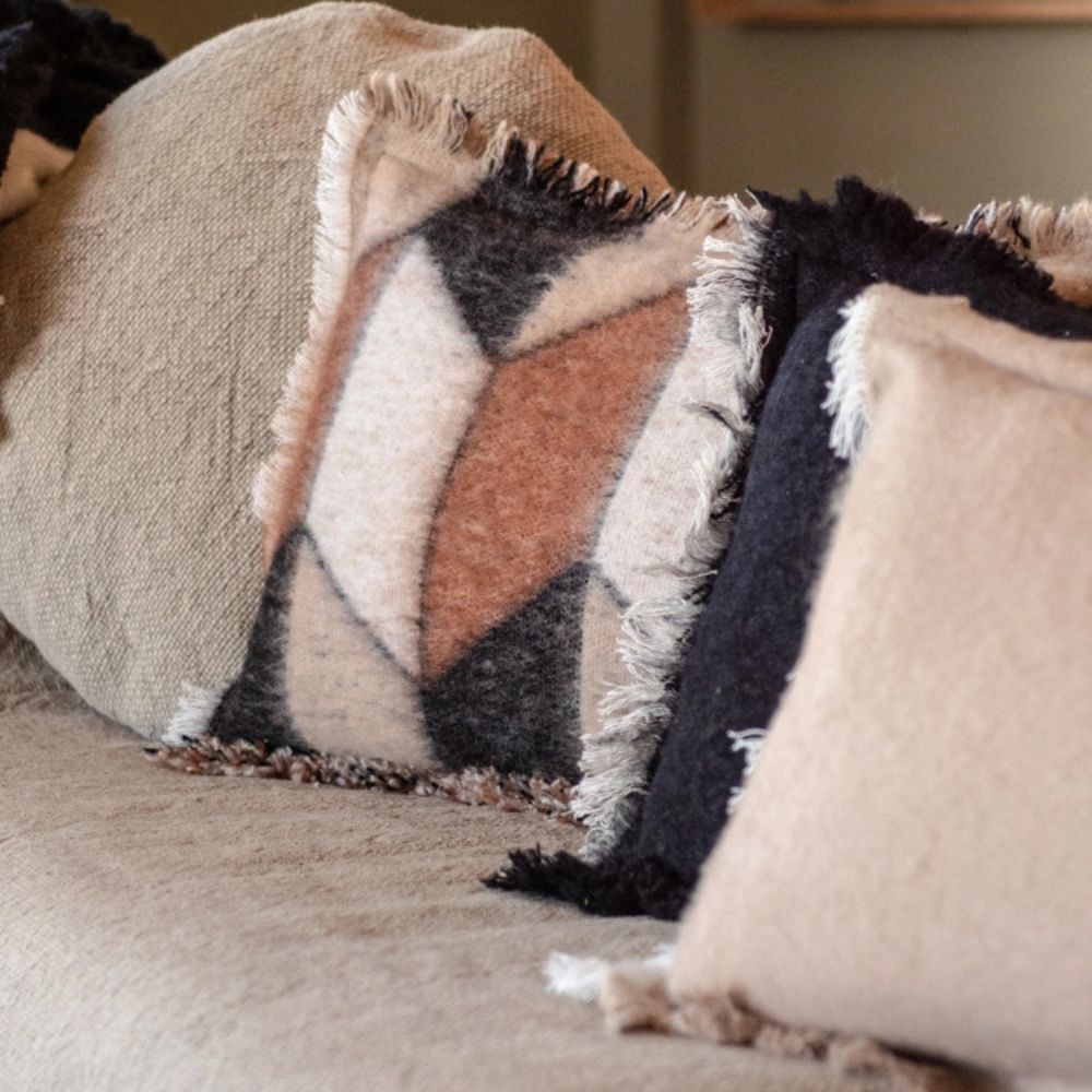 Housse De Coussin En Laine - Marron
