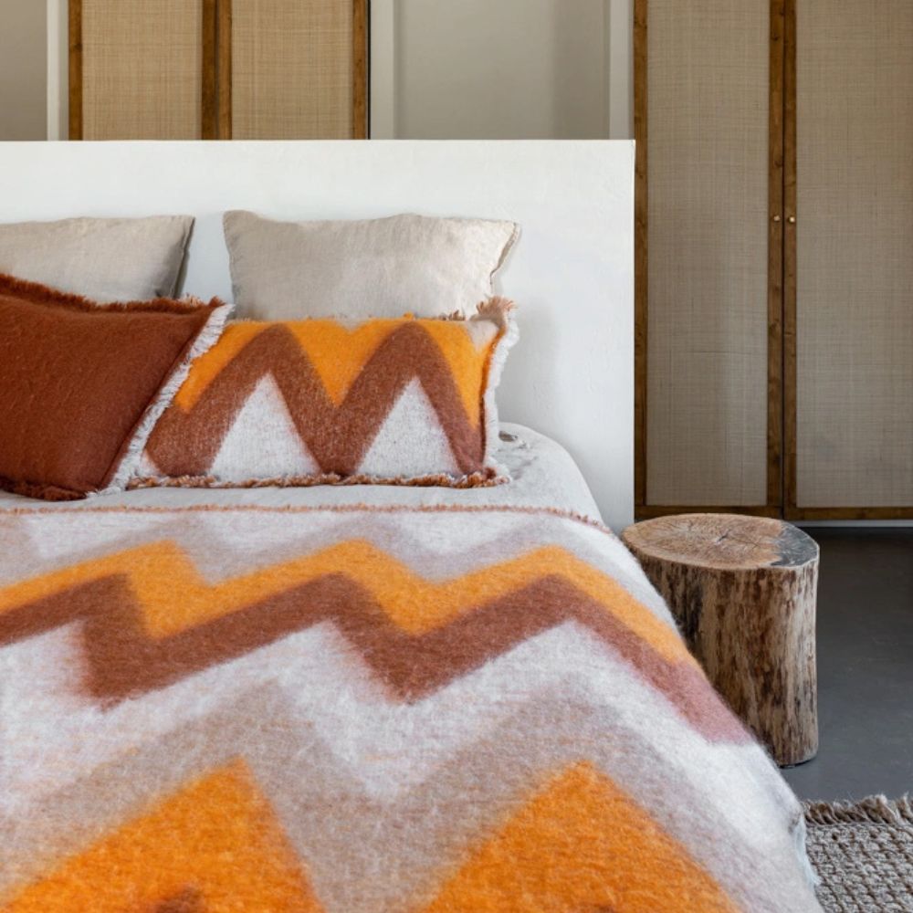 Wool Cushion Cover - Orange