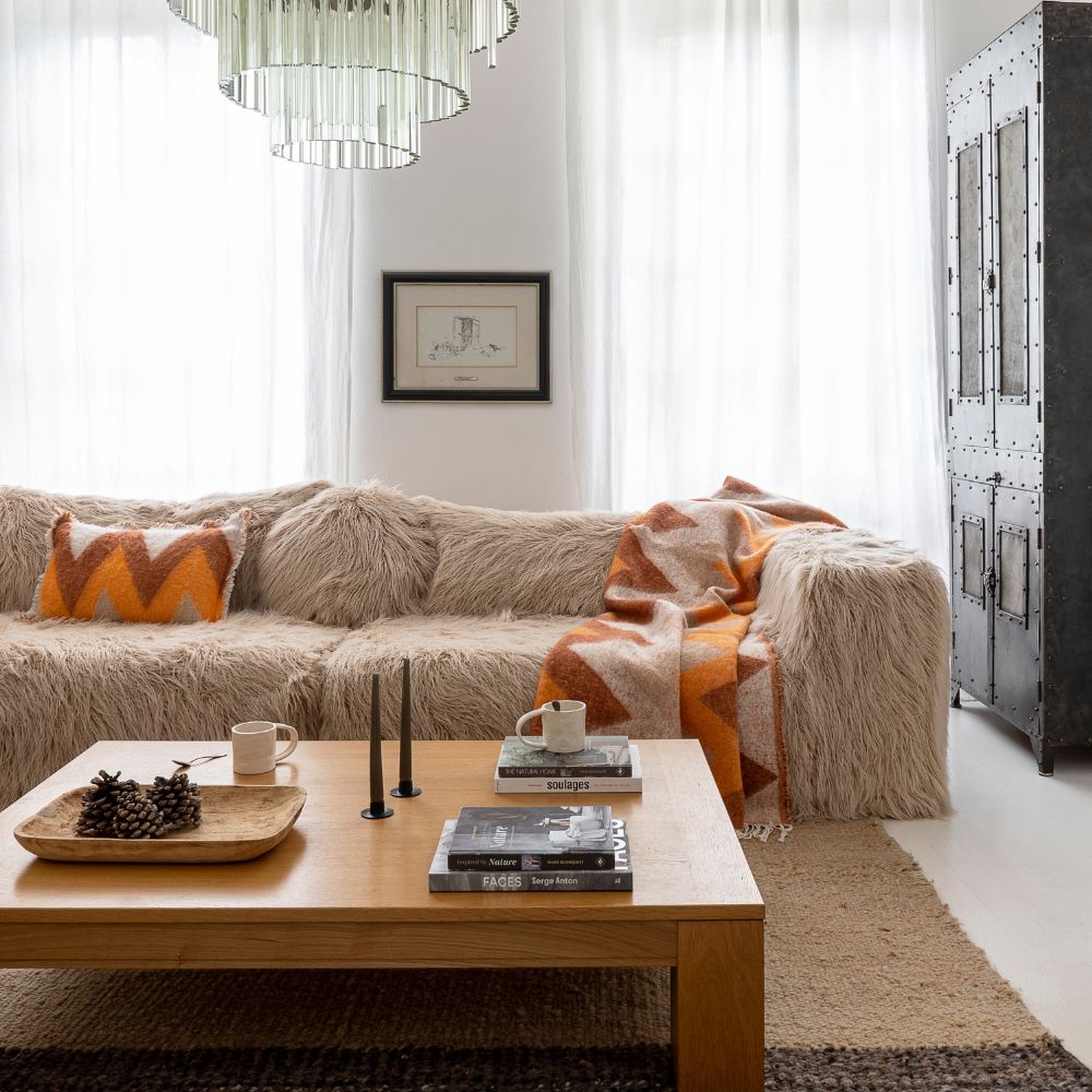 Wool Cushion Cover - Orange