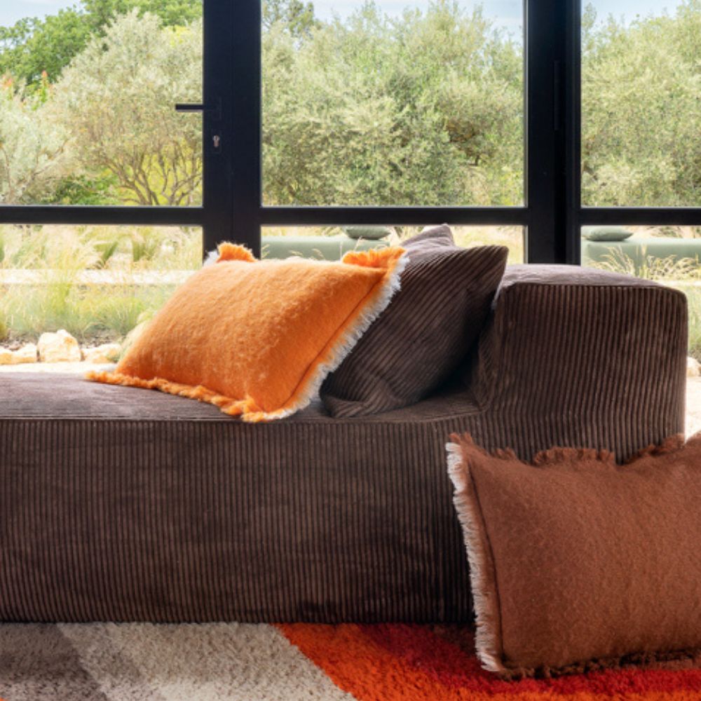 Wool Cushion Cover - Orange