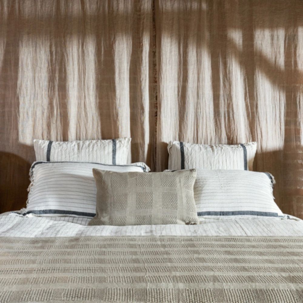 Housse De Coussin En Coton Crochetté - Marron