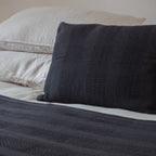 Crocheted Cotton Cushion Cover - Black