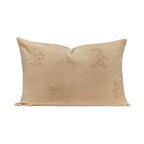 Housse De Coussin Brodée En Coton Flammé - Marron