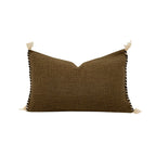 Housse De Coussin En Coton Flammé - Marron