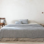 Double-Layer Linen Gauze Cushion Cover - Blue