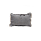 Housse De Coussin En Double Gaze De Lin - Bleu