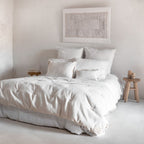 Linen and Cotton Cushion Cover - White