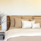 Linen and Cotton Cushion Cover - White
