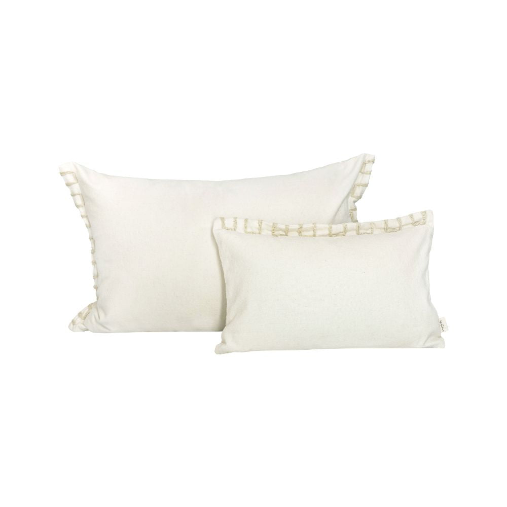 Linen and Cotton Cushion Cover - White