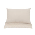 Macramé Embroidered Cushion Cover - Ecru