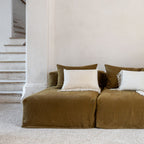 Macramé Embroidered Cushion Cover - Ecru