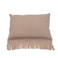 Macramé Embroidered Cushion Cover - Pink