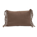 Housse De Coussin Broderie Macramé - Marron