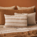 Housse De Coussin En Lin Et Coton - Orange
