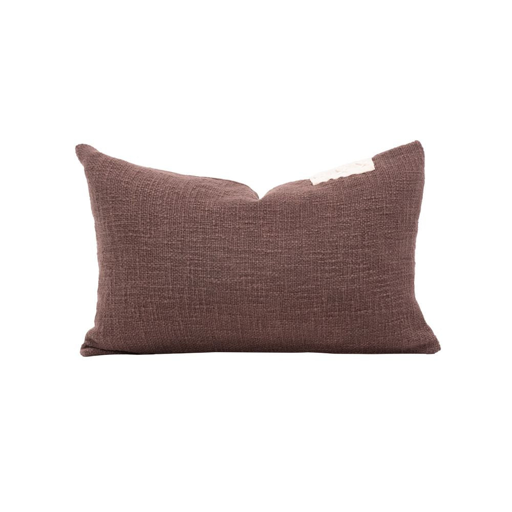 Deep-Dye Patterned Cushion Cover - Purple