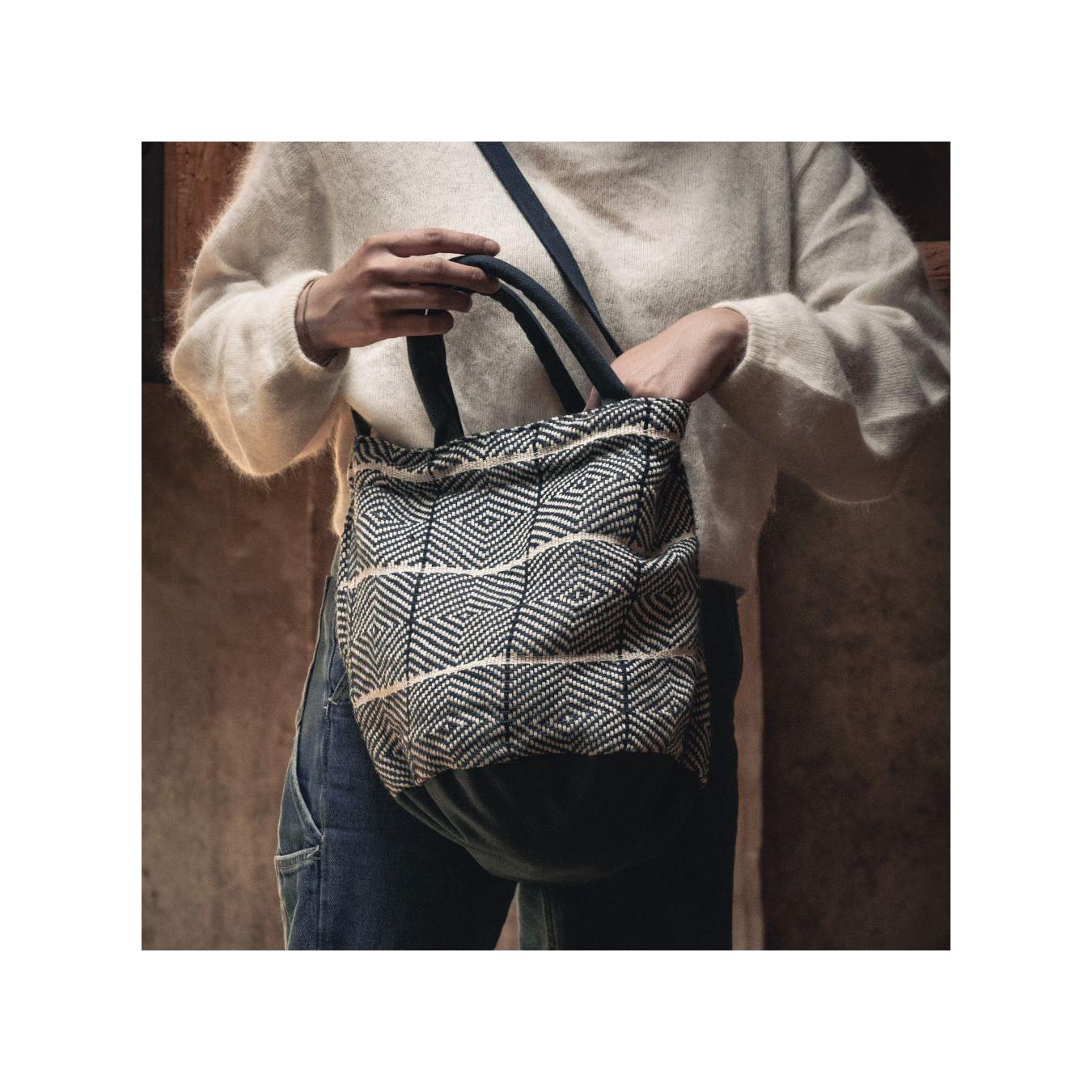 Drawstring Handbag - Coyotte - Denim
