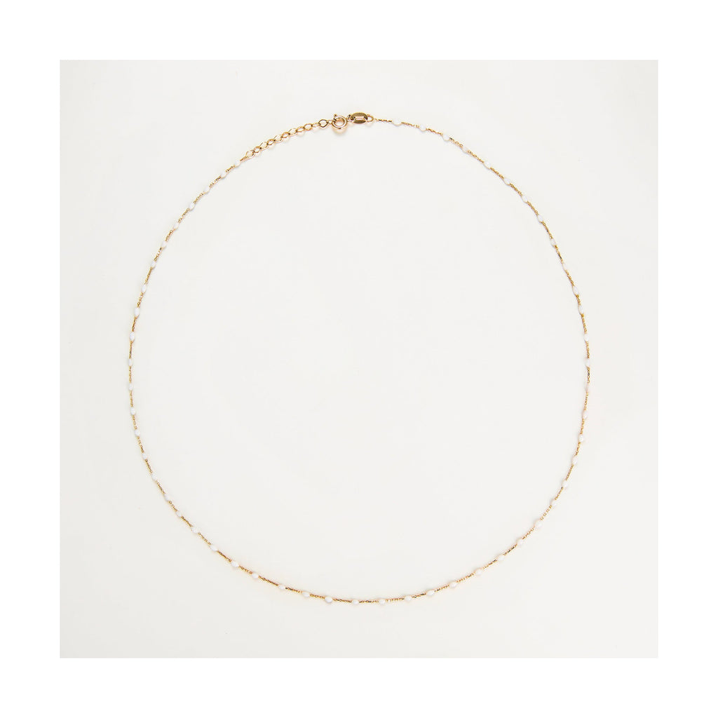 Collier Amada Blanc - Or Jaune