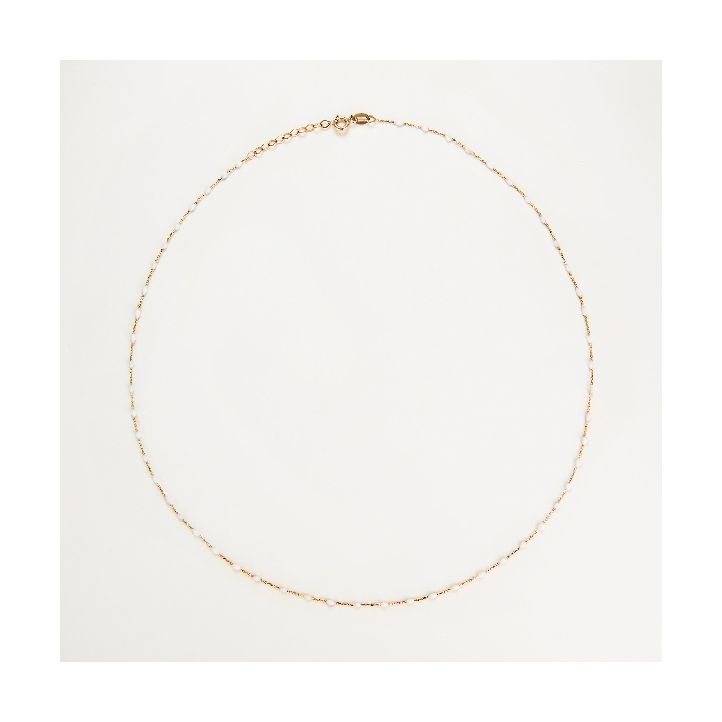 Collier Amada Blanc - Or Jaune