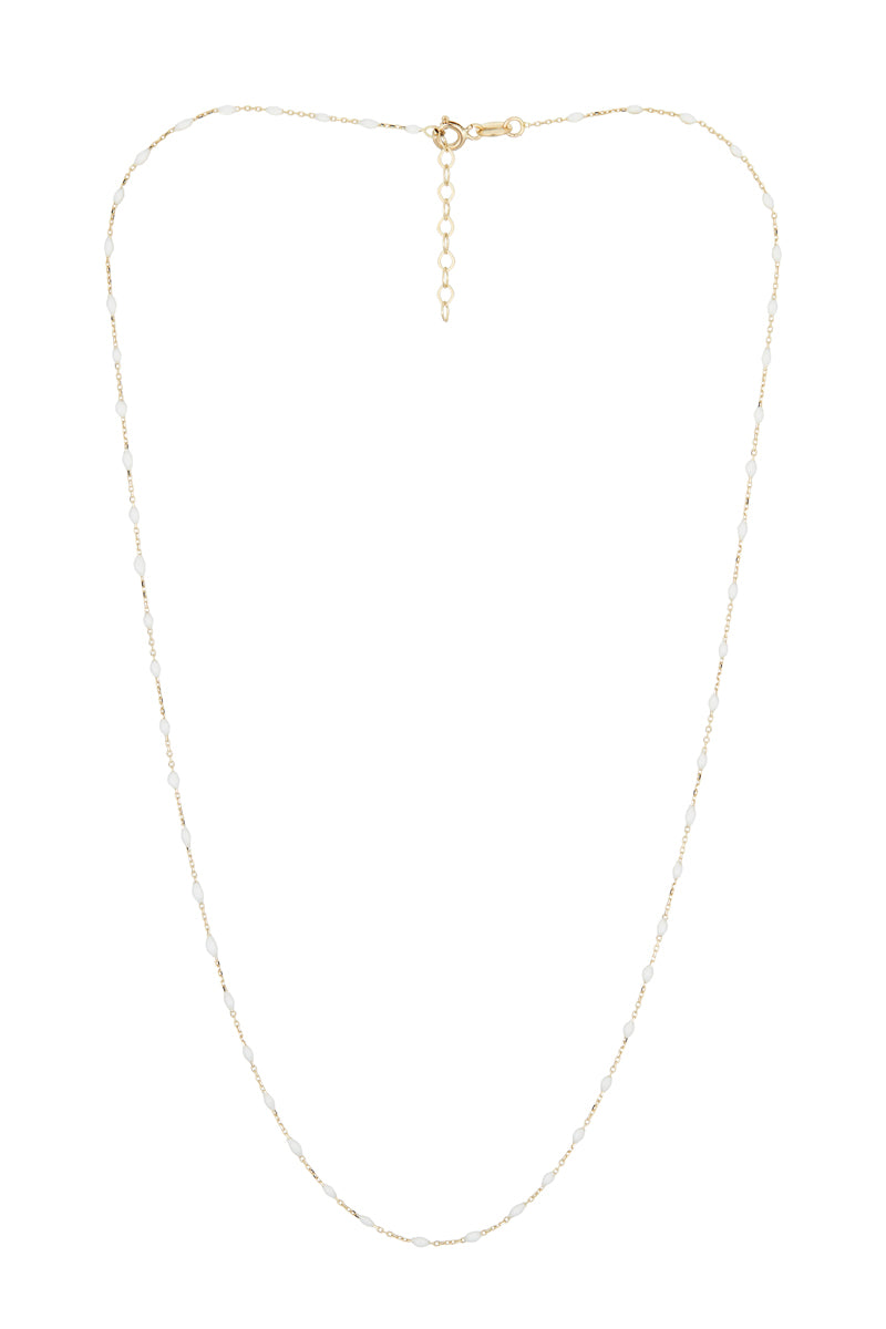 Amada White Necklace - Yellow Gold