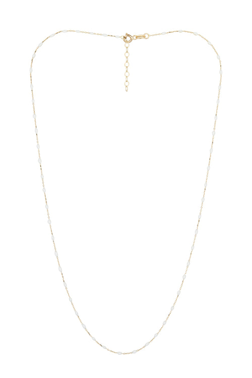 Collier "Amada Blanc" Or jaune 375/1000