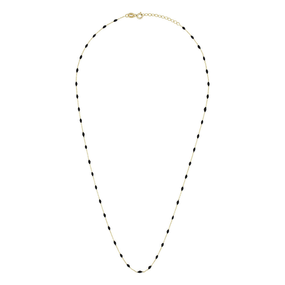 Collier "Amada Noir" Or Jaune 375/1000