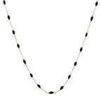 Collier "Amada Noir" Or Jaune 375/1000