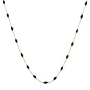 Collier "Amada Noir" Or Jaune 375/1000
