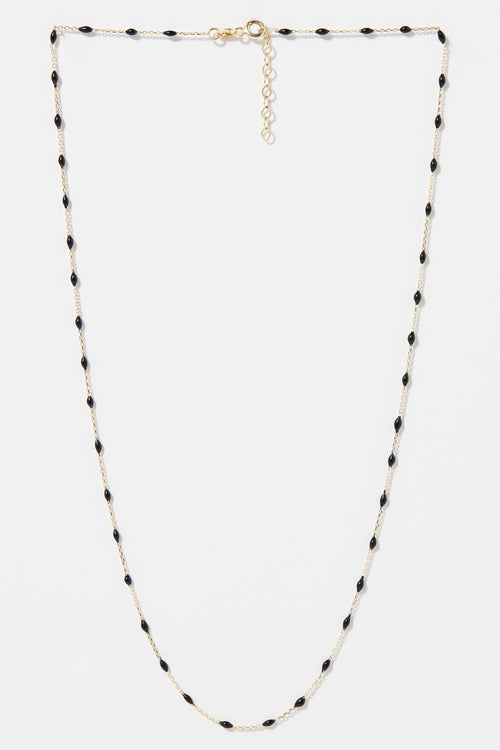 Collier "Amada Noir" Or Jaune 375/1000