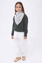 Echarpe Bandana Triange Uni Cozy - Gris Clair - Enfant
