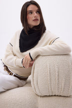 Plain Triangle Bandana Scarf Cozy - Black - Women