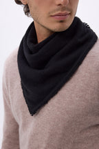 Bufanda bandana triangular lisa Cozy - Negro - Hombre