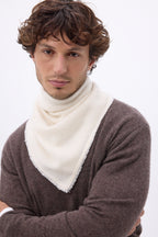 Echarpe Bandana Triange Uni Cozy - Blanc - Homme