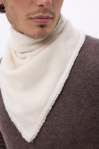 Echarpe Bandana Triange Uni Cozy - Blanc - Homme