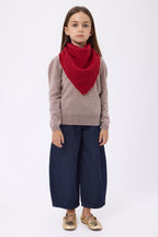 Bufanda bandana triangular lisa Cozy - Rojo - Niño