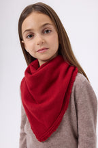 Bufanda bandana triangular lisa Cozy - Rojo - Niño