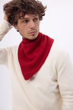 Bufanda bandana triangular lisa Cozy - Rojo - Hombre