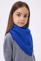 Bufanda bandana triangular lisa Cozy - Azul rey - Niño
