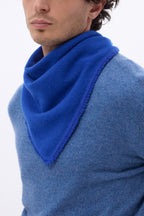 Bufanda bandana triangular lisa Cozy - Azul rey - Hombre