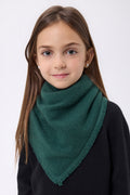 Echarpe Bandana Triange Uni Cozy - Vert Bouteille - Enfant