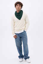 Echarpe Bandana Triange Uni Cozy - Vert Bouteille - Homme