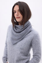 Echarpe Bandana Triange Uni Cozy - Gris Fonce - Femme