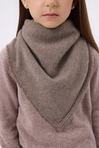 Echarpe Bandana Triange Uni Cozy - Noisette - Enfant