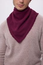 Bufanda Bandana Triángulo Liso Cozy - Rojo vino - Hombre