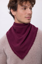 Bufanda Bandana Triángulo Liso Cozy - Rojo vino - Hombre