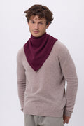 Bufanda Bandana Triángulo Liso Cozy - Rojo vino - Hombre