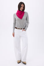 Bufanda bandana triangular lisa Cozy - Rosa fucsia - Mujer
