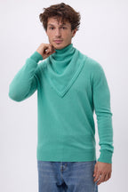 Bufanda bandana triangular lisa Cozy - Verde pastel - Hombre