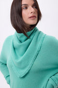 Bufanda bandana triangular lisa Cozy - Verde pastel - Mujer