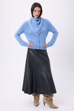 Bufanda bandana triangular lisa Cozy - Azul claro - Mujer